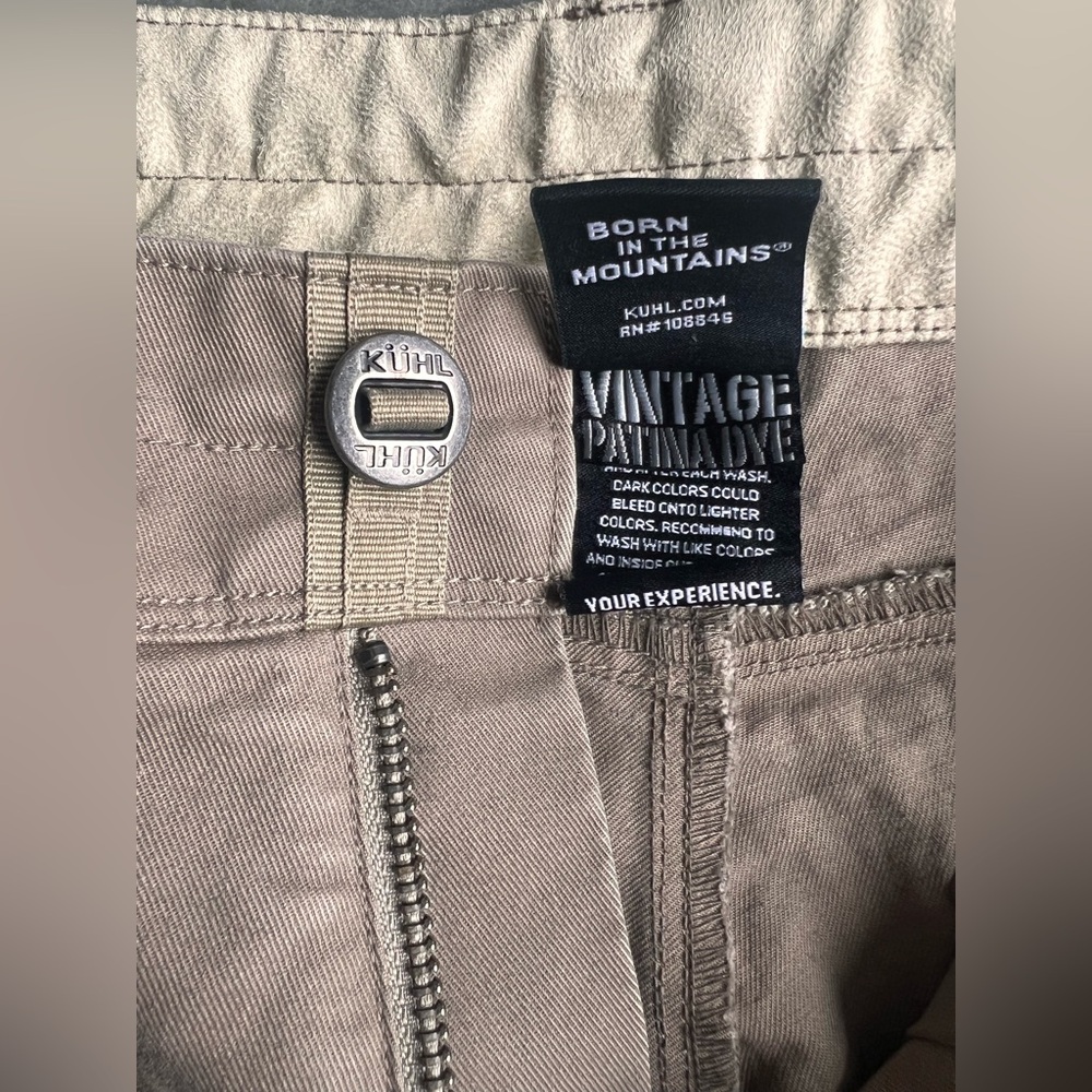 KÜHL tan RYDR vintage patina dye pants men’s 34x30 - Picture 6 of 14
